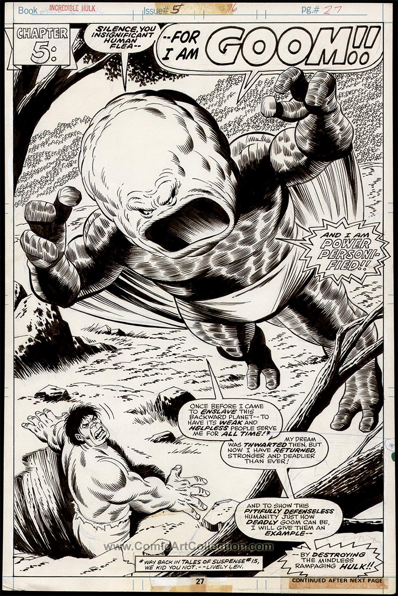 Incredible Hulk Annual #5 page 27 by Sal Buscema / Jack Abel